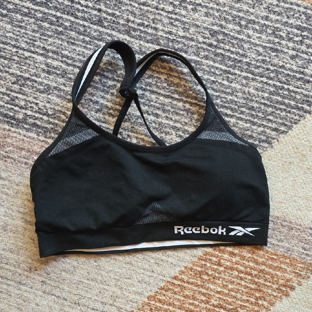 Reebok Black Performance Sports Bra Size Medium